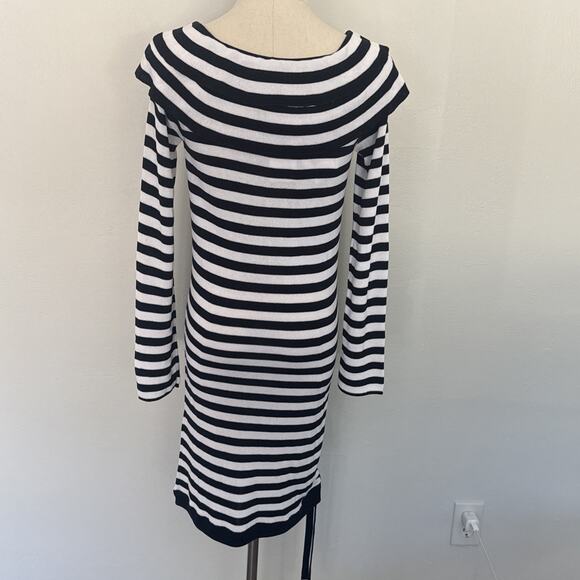 $755🔥Sonia Rykiel Paris Striped Dress Size M Long Sleeve Knee Length NWT - Picture 6 of 10